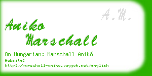 aniko marschall business card